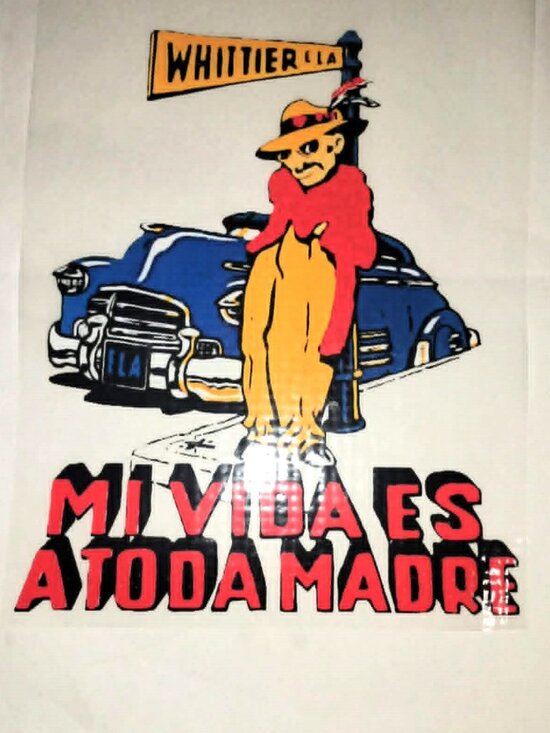 Barrio Tirion Other - Vintage "MI VIDA ES A TODA MADRE" - IRON ON TRANSFER - Heat Transfer